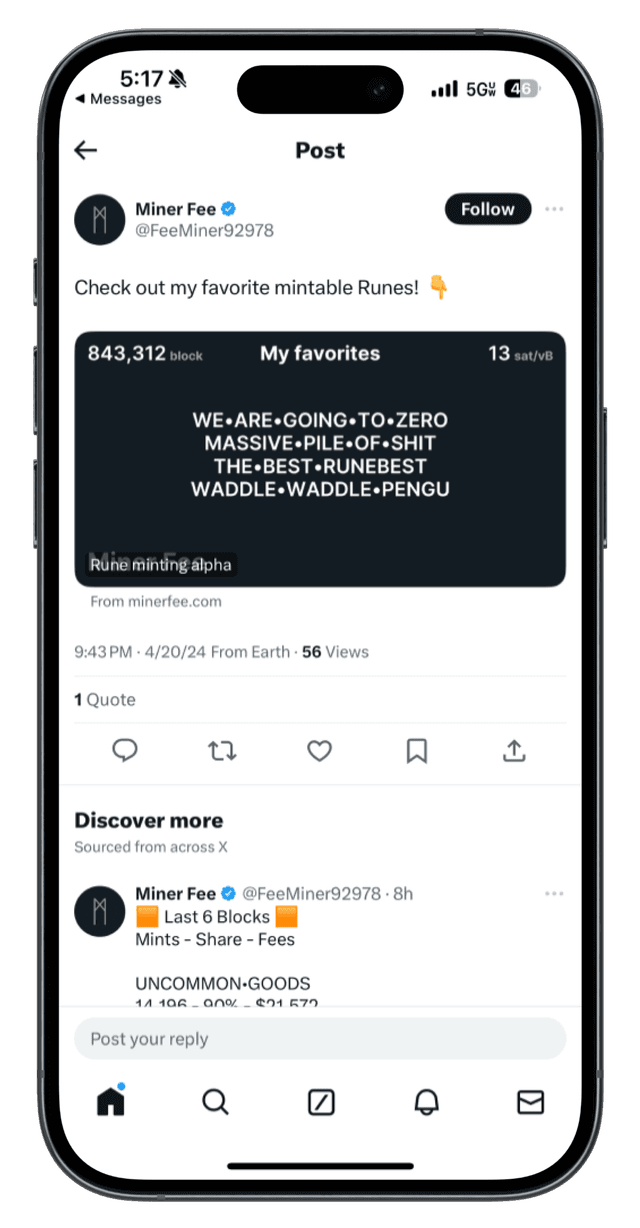 minerfee rich unfurl.